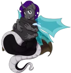 Size: 1455x1500 | Tagged: anthro, artist:darkodraco, cauldron, changeling, derpibooru import, female, halloween, lamia, multiple arms, oc, oc:sirenity, original species, safe, simple background, smiling, solo, transparent background, unofficial characters only