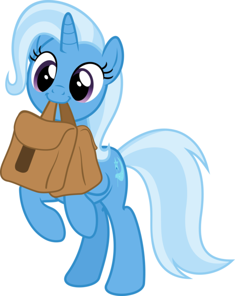 Size: 3000x3789 | Tagged: safe, artist:sollace, derpibooru import, trixie, pony, unicorn, to where and back again, .svg available, :3, bags, bipedal, cute, diatrixes, full body, looking at you, mouth hold, rearing, saddle bag, simple background, smiling, solo, to saddlebags and back again, transparent background, vector