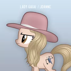 Size: 1500x1500 | Tagged: album, album cover, artist:aldobronyjdc, derpibooru import, female, hat, joanne, lady gaga, music, parody, ponified, ponified album cover, ponified celebrity, safe, solo, song reference