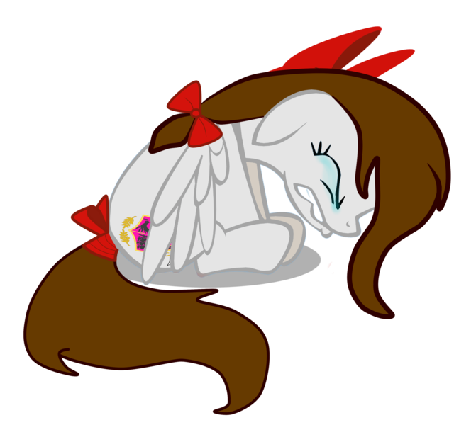 Size: 4500x4217 | Tagged: safe, artist:rsa.fim, derpibooru import, edit, oc, oc:whisper hope, unofficial characters only, pegasus, pony, absurd resolution, bow, crying, cutie mark, mexican, ribbon, sad, simple background, solo, tail bow, transparent background, unitárium, vector