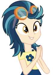 Size: 445x630 | Tagged: safe, artist:trixiesparkle63, derpibooru import, indigo zap, equestria girls, base used, cute, grin, happy, simple background, smiling, solo, transparent background, vector, zapabetes