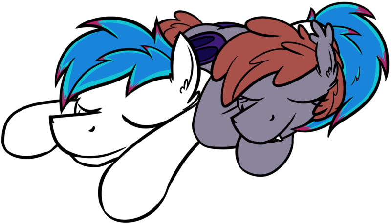 Size: 1456x836 | Tagged: safe, artist:moemneop, derpibooru import, oc, oc:kami, oc:lukida, unofficial characters only, bat pony, pegasus, pony, lukami, sleeping