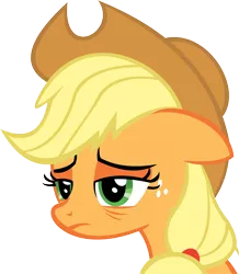 Size: 10428x11967 | Tagged: absurd resolution, applejack, artist:cyanlightning, derpibooru import, every little thing she does, hat, safe, simple background, solo, .svg available, tired, transparent background, vector
