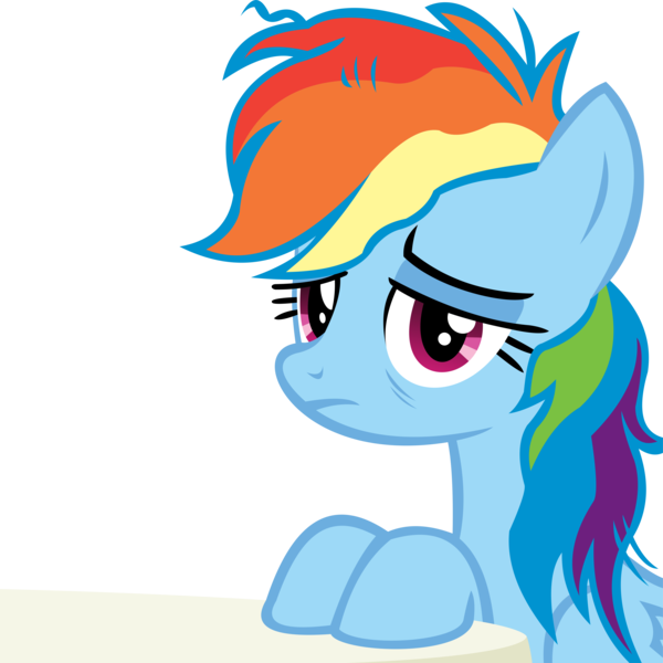 Size: 11185x11182 | Tagged: absurd resolution, artist:cyanlightning, bags under eyes, derpibooru import, every little thing she does, messy mane, pain, rainbow dash, safe, simple background, solo, .svg available, table, tired, transparent background, vector