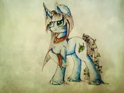 Size: 960x720 | Tagged: safe, artist:alicekuzmacat, derpibooru import, oc, unofficial characters only, pony, unicorn, photo, solo, traditional art