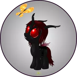 Size: 5000x5000 | Tagged: absurd resolution, artist:lakword, changeling, changeling oc, cute, derpibooru import, female, filly, oc, red changeling, safe, simple background, solo, transparent background, unofficial characters only