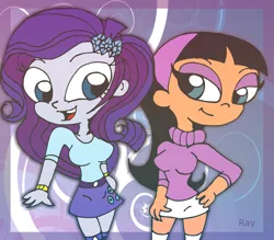 Size: 2567x2244 | Tagged: safe, artist:rray-xd, derpibooru import, rarity, equestria girls, crossover, the fairly oddparents, trixie tang