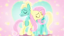 Size: 1600x900 | Tagged: artist:chebut, artist:sailortrekkie92, brother and sister, derpibooru import, eyes closed, fluttershy, heart, hug, safe, siblings, vector, wallpaper, zephyr breeze