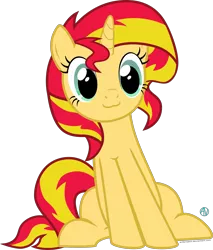 Size: 1800x2109 | Tagged: safe, artist:arifproject, derpibooru import, sunset shimmer, pony, unicorn, :3, cute, female, mare, shimmerbetes, simple background, sitting, sitting catface meme, solo, transparent background, vector
