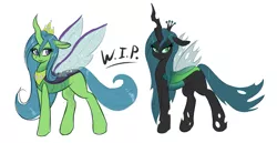 Size: 1227x635 | Tagged: artist:ambris, changedling, changeling, derpibooru import, purified chrysalis, queen chrysalis, reformed, safe, to where and back again