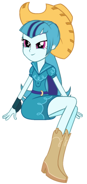 Size: 305x642 | Tagged: safe, artist:trixiesparkle63, derpibooru import, sonata dusk, equestria girls, cowgirl outfit, cute, solo, sonatabetes