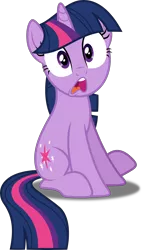 Size: 3404x6000 | Tagged: safe, artist:dashiesparkle, derpibooru import, twilight sparkle, unicorn, a bird in the hoof, .svg available, absurd resolution, open mouth, simple background, sitting, solo, surprised, transparent background, unicorn twilight, vector