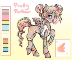 Size: 900x750 | Tagged: safe, artist:askdarlingadelaide, derpibooru import, oc, oc:pretty parkour, unofficial characters only, pegasus, pony, bubblegum, food, gum, one eye closed, solo, wink