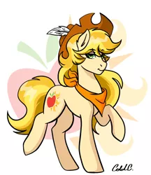 Size: 1722x1997 | Tagged: artist:ciderpunk, clothes, cowboy hat, derpibooru import, hat, oc, oc:applesunrise, safe, scarf, solo, unofficial characters only