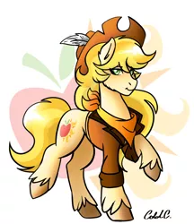 Size: 1722x1997 | Tagged: artist:ciderpunk, clothes, cowboy hat, derpibooru import, hat, oc, oc:applesunrise, safe, scarf, solo, unofficial characters only