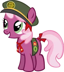 Size: 10568x11901 | Tagged: absurd resolution, artist:cyanlightning, cap, cheeribetes, cheerilee, cute, cyan's filly guides, derpibooru import, filly, filly guides, foal, hat, ribbon, safe, simple background, solo, .svg available, transparent background, vector, younger