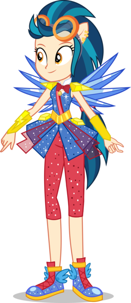 Size: 2611x6000 | Tagged: safe, artist:limedazzle, derpibooru import, edit, part of a set, vector edit, indigo zap, rainbow dash, equestria girls, friendship games, legend of everfree, absurd resolution, alternate universe, clothes, crystal guardian, crystal wings, ponied up, request, simple background, solo, super ponied up, transparent background, vector