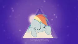 Size: 1920x1080 | Tagged: safe, artist:codershy, artist:estories, derpibooru import, rainbow dash, pegasus, pony, cloud, female, mare, moon, sleeping, sleepydash, solo, vector, wallpaper