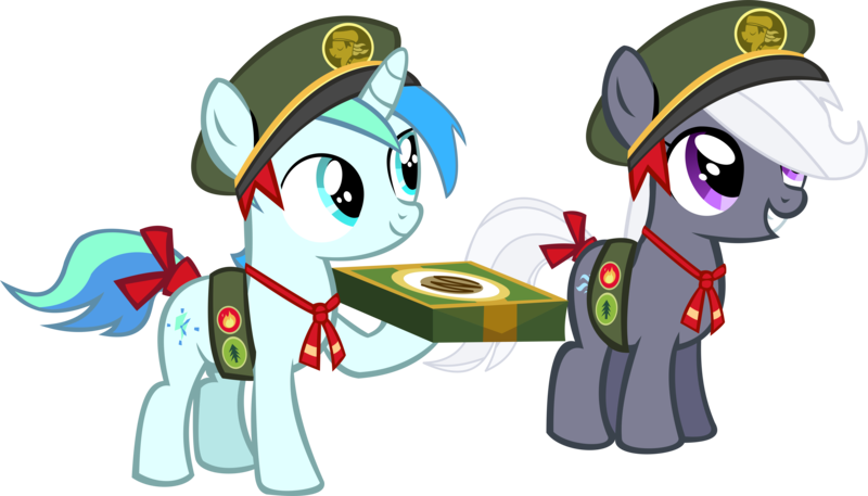 Size: 14988x8562 | Tagged: absurd resolution, artist:cyanlightning, cap, colt, cute, cyan's filly guides, derpibooru import, female, filly, filly guides, hat, i forgot the damn wings again, male, oc, oc:aureai gray, ocbetes, oc:cyan lightning, ribbon, safe, simple background, .svg available, transparent background, unofficial characters only, vector