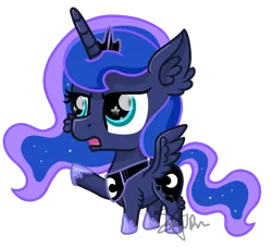 Size: 1308x1192 | Tagged: safe, artist:saturnstar14, derpibooru import, princess luna, chibi, cute, ear fluff, lunabetes, raised hoof, solo, starry eyes, weapons-grade cute, wingding eyes