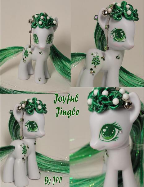 Size: 1275x1650 | Tagged: safe, artist:joshsponyprincess, derpibooru import, oc, unofficial characters only, earth pony, pony, brushable, custom, irl, mistletoe, photo, solo, toy