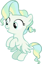 Size: 9070x13773 | Tagged: safe, artist:cyanlightning, derpibooru import, vapor trail, pegasus, pony, top bolt, .svg available, absurd resolution, female, filly, flying, hair tie, simple background, solo, transparent background, vector, younger