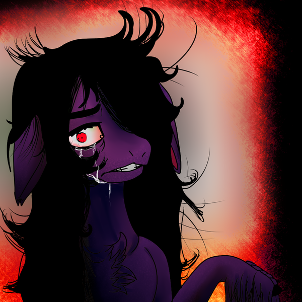 Size: 1024x1024 | Tagged: semi-grimdark, artist:brainiac, derpibooru import, oc, oc:brainiac, unofficial characters only, earth pony, pony, bust, crying, male, messy mane, solo, stallion, unshorn fetlocks