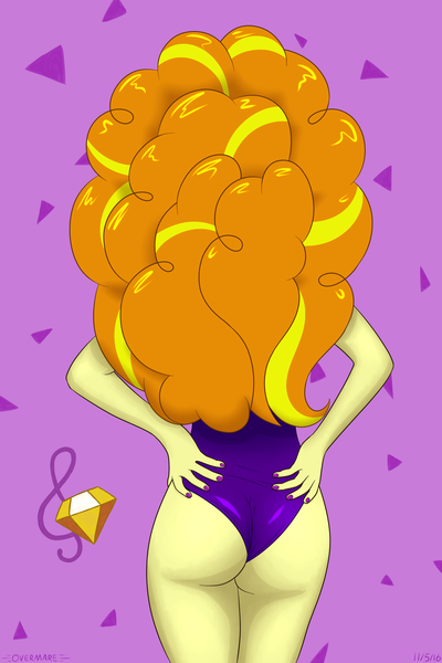 Size: 2000x3000 | Tagged: suggestive, artist:theovermare, derpibooru import, adagio dazzle, equestria girls, rainbow rocks, adagio dat-azzle, ass, clothes, female, nail polish, solo, solo female, swimsuit