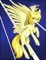 Size: 1024x1325 | Tagged: safe, artist:noodlefreak88, derpibooru import, oc, oc:prince lionel, unofficial characters only, pegasus, pony, solo, unshorn fetlocks, watermark