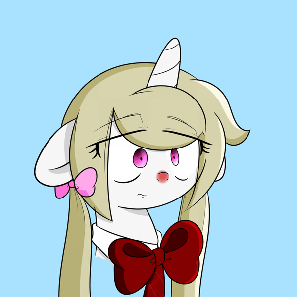 1009689 - safe, artist:fullmetalpikmin, derpibooru import, oc, oc:cherry  blossom, unofficial characters only, pony, unicorn, animated, bow, floppy  ears, frame by frame, gif, runny nose, sick, solo - Twibooru