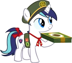 Size: 11851x10513 | Tagged: 28 pranks later, absurd resolution, artist:cyanlightning, colt, cute, cyan's filly guides, derpibooru import, filly guides, ribbon, safe, shining adorable, shining armor, simple background, solo, .svg available, transparent background, vector