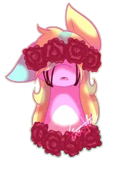 Size: 1446x2039 | Tagged: artist:theellipelli, blood, crying, derpibooru import, flower, grimdark, oc, rose, simple background, solo, tears of blood, transparent background, unofficial characters only