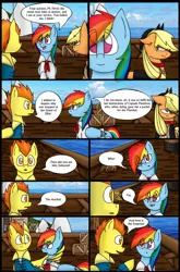 Size: 1280x1944 | Tagged: applejack, artist:stuflox, clothes, comic, comic:the count of monte rainbow, danglajacks, danglars, derpibooru import, pierre morel, rainbow dantes, rainbow dash, safe, ship, spitfire, the count of monte cristo, the count of monte rainbow