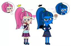 Size: 2192x1435 | Tagged: safe, artist:runepatriarch, derpibooru import, sour sweet, equestria girls, blouse, clothes, crossover, crystal prep academy uniform, lipstick, nail polish, school uniform, skirt, smiling, the fairly oddparents