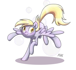 Size: 900x823 | Tagged: safe, artist:14dreamer, derpibooru import, derpy hooves, pegasus, pony, bubble, female, mare, simple background, solo, transparent background