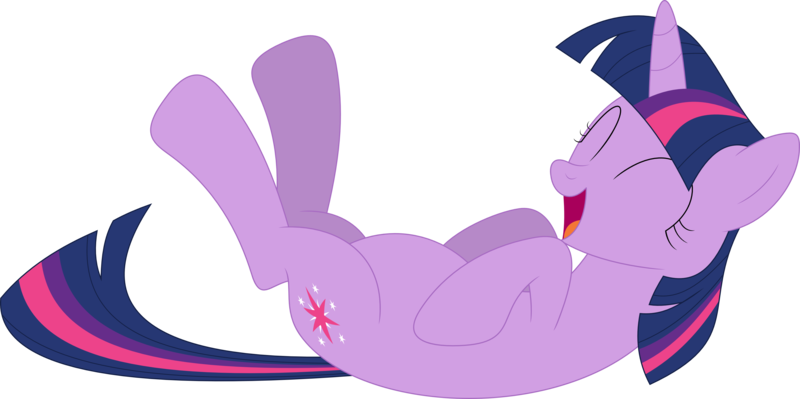 Size: 3568x1778 | Tagged: safe, artist:porygon2z, derpibooru import, twilight sparkle, pony, unicorn, belly, cute, eyes closed, female, happy, invisible tickles, laughing, legs in air, mare, on back, open mouth, simple background, smiling, solo, transparent background, twiabetes, unicorn twilight, vector