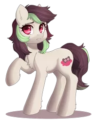 Size: 1544x1960 | Tagged: safe, artist:ponyinsideme, derpibooru import, oc, unofficial characters only, earth pony, pony, raised hoof, simple background, solo, transparent background