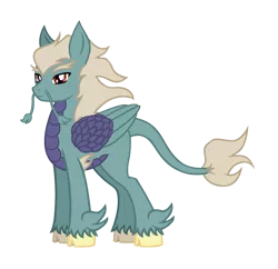 Size: 1306x1262 | Tagged: artist:saturngrl, cloven hooves, derpibooru import, kirin, male, neigh-beyul, oc, oc:gao yun, safe, simple background, solo, transparent background, unofficial characters only, unshorn fetlocks, winged kirin