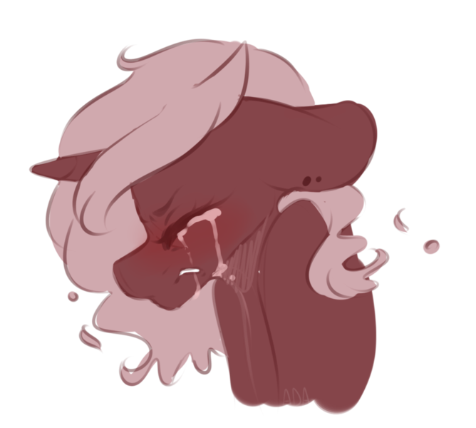 Size: 1024x920 | Tagged: safe, artist:alliedrawsart, derpibooru import, oc, oc:crona, unofficial characters only, pony, unicorn, bust, crying, portrait, simple background, solo, transparent background, vent art