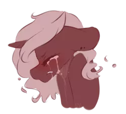Size: 1024x920 | Tagged: safe, artist:alliedrawsart, derpibooru import, oc, oc:crona, unofficial characters only, pony, unicorn, bust, crying, portrait, simple background, solo, transparent background, vent art