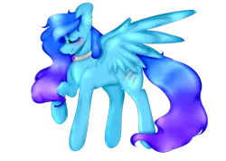 Size: 1024x731 | Tagged: safe, artist:alliedrawsart, derpibooru import, oc, oc:coolmoon, unofficial characters only, pegasus, pony, eyes closed, scar, simple background, solo, transparent background