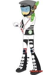 Size: 752x1063 | Tagged: safe, artist:jucamovi1992, derpibooru import, sandalwood, equestria girls, friendship games, male, motorcross, simple background, solo, transparent background