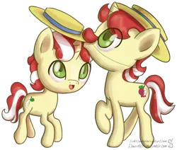 Size: 1280x1085 | Tagged: artist:linkslove, colt, cute, derpibooru import, duo, fake moustache, flam, flamabetes, flim, flimabetes, flim flam brothers, mouth hold, safe, simple background, transparent background, younger
