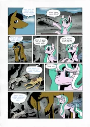 Size: 764x1080 | Tagged: grimdark, artist:darkhestur, derpibooru import, oc, oc:dark, oc:dustlight, unofficial characters only, earth pony, flutter pony, pony, ask, cave, comic, crying, dead, dialogue, panels, tumblr