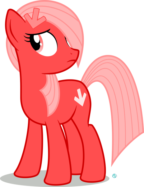Size: 1495x1937 | Tagged: safe, artist:arifproject, derpibooru import, oc, oc:downvote, ponified, unofficial characters only, pony, derpibooru, derpibooru ponified, looking back, meta, simple background, solo, transparent background, vector