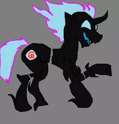 Size: 587x615 | Tagged: safe, artist:brony96, derpibooru import, oc, oc:bizarre enigma, unofficial characters only, antagonist, mane of fire, ms paint, solo