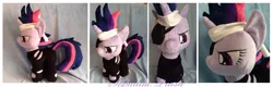 Size: 3079x988 | Tagged: artist:sophillia, derpibooru import, eyepatch, future twilight, headband, irl, photo, plushie, safe, solo, twilight sparkle