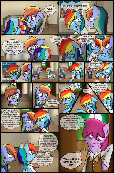 Size: 1280x1944 | Tagged: artist:stuflox, berry punch, berryshine, caderousse, clothes, comic, comic:the count of monte rainbow, derpibooru import, rainbow blaze, rainbow dantes, rainbow dash, safe, the count of monte cristo, the count of monte rainbow