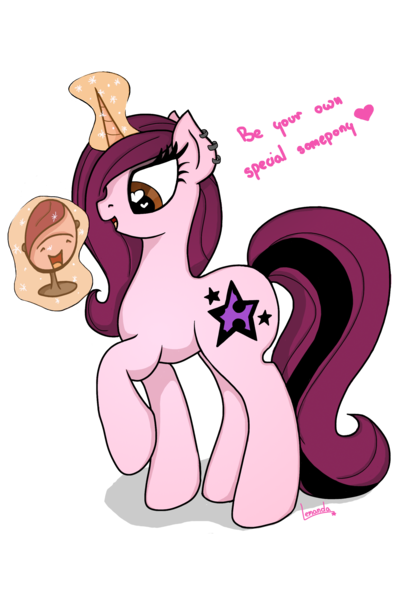 Size: 1836x2687 | Tagged: safe, artist:lemanda, derpibooru import, oc, oc:twisted star, unofficial characters only, pony, unicorn, glowing horn, microphone, piercing, simple background, solo, transparent background