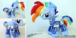 Size: 990x495 | Tagged: alternate timeline, apocalypse dash, artist:lichiba, crystal war timeline, derpibooru import, irl, photo, plushie, rainbow dash, safe, solo, the cutie re-mark